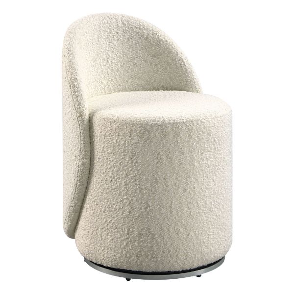  Lystra Swivel Vanity Chair, Textured Cream 