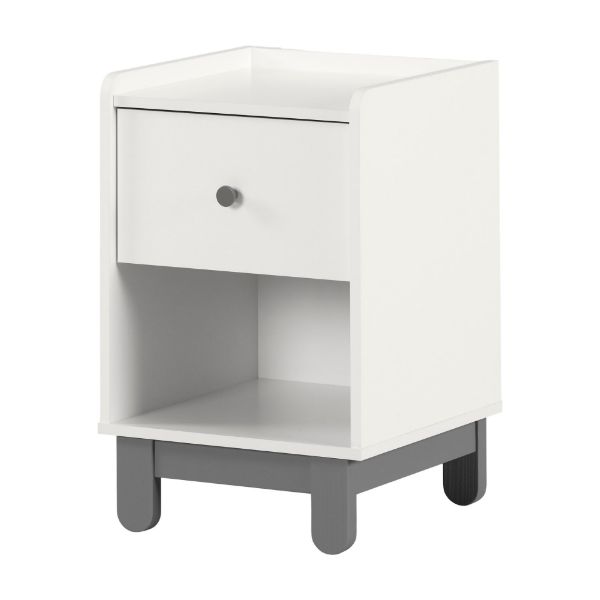  Bebble - 1-Drawer Nightstand, White 