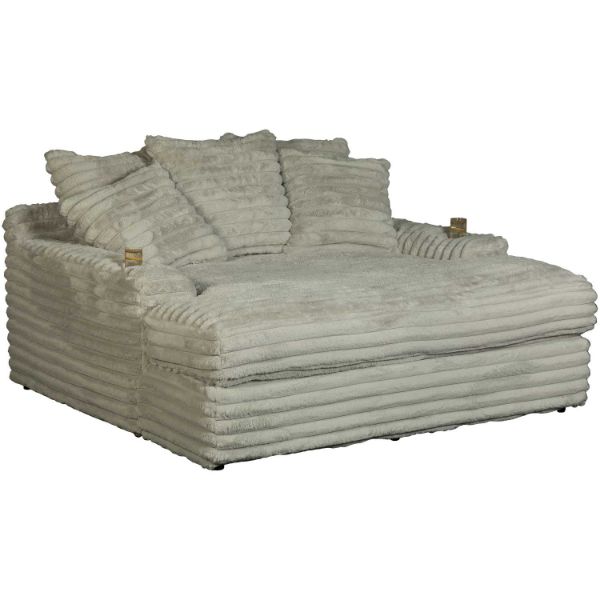 Snuggle Fog Gray Double Chaise 