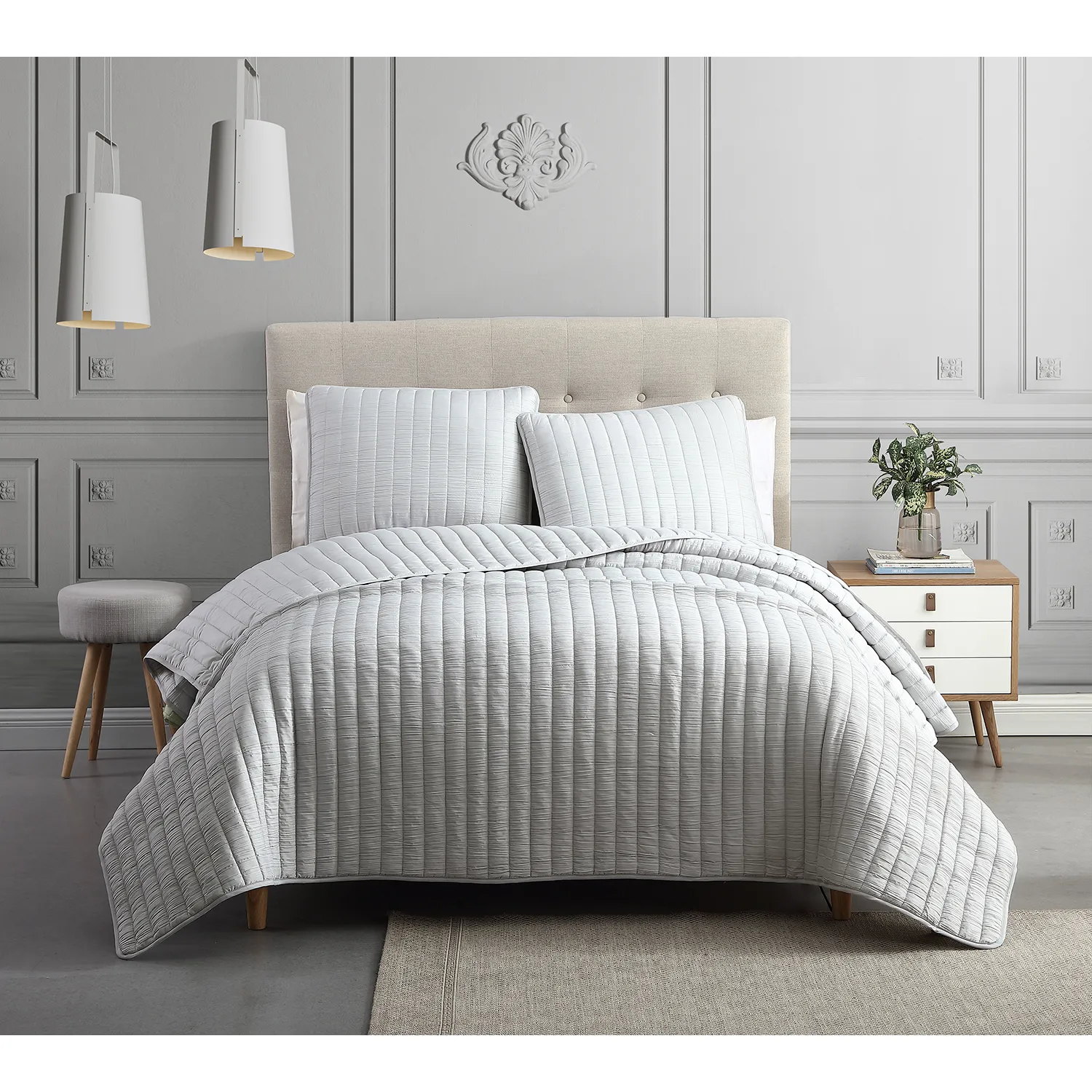 Mansfield Light Gray 2 Piece Twin 2 Mansfield Light Gray 2 Piece Twin