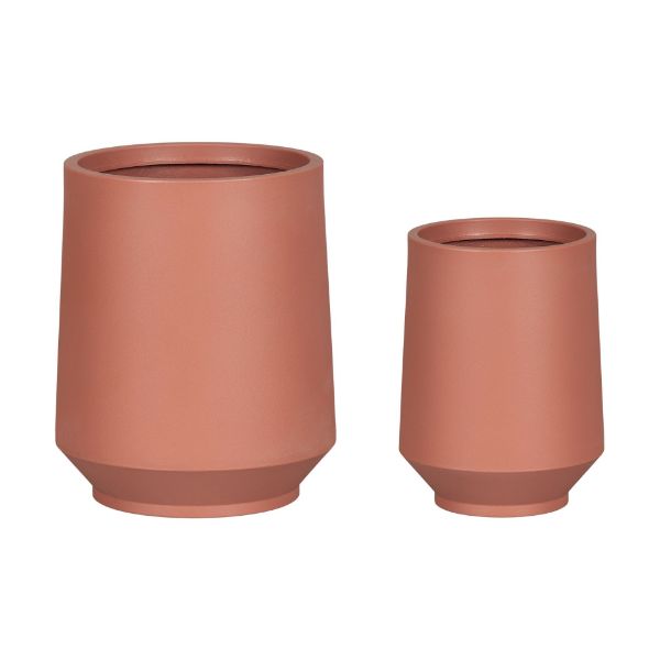  Dalya - Set of Two Planters, Burnt Orange 