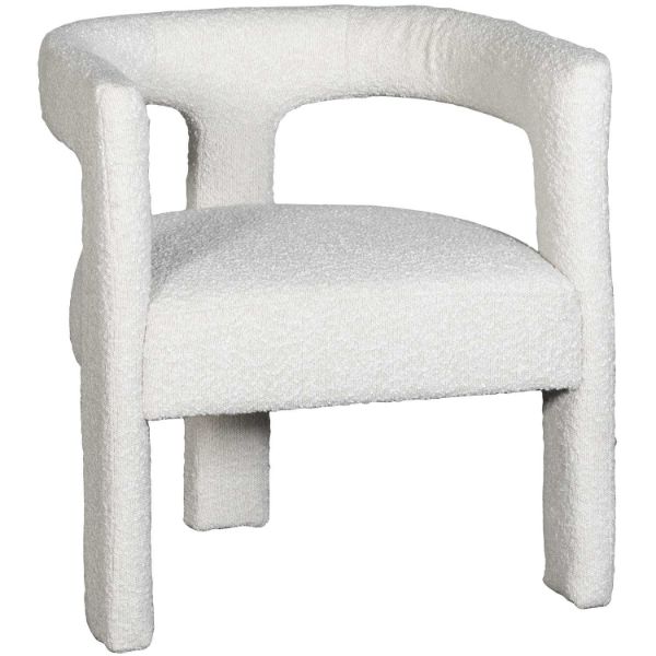 Lux White Accent Chair 