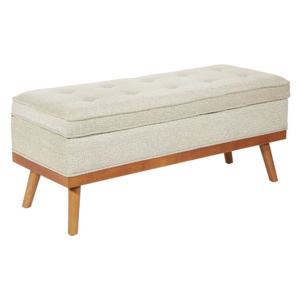  Katheryn Storage Bench, Linen 