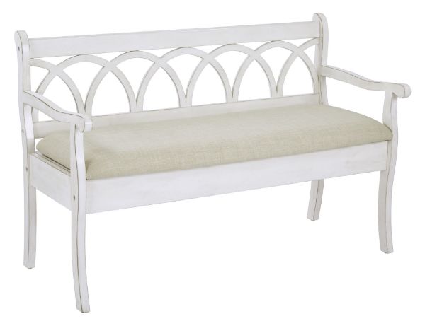 Coventry Storage Bench, White 