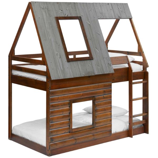 Rocky Mountain Log Cabin Bunk Bed 
