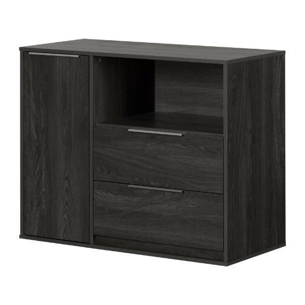  Hourra -2-Drawer Door Chest, Gray Oak 