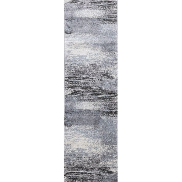 Breeze Gray Blue Charcoal 2x8 Rug 
