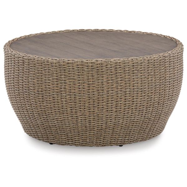  Danson Outdoor Coffee Table, Beige 