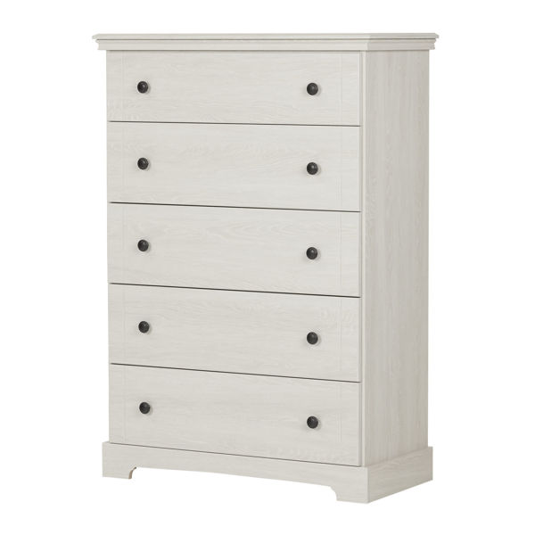  Avilla - 5-Drawer Chest, Winter Oak 