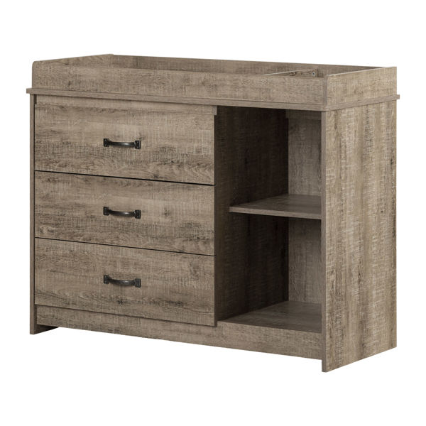 Tassio - Wide Changing Table, Weathered Oak 1 Tassio - Wide Changing Table, Weathered Oak