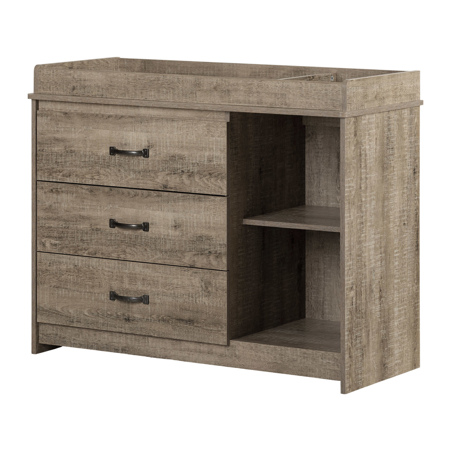 Tassio - Wide Changing Table, Weathered Oak 2 Tassio - Wide Changing Table, Weathered Oak