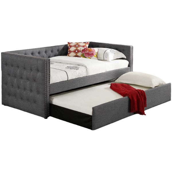 Gray Linen Daybed 