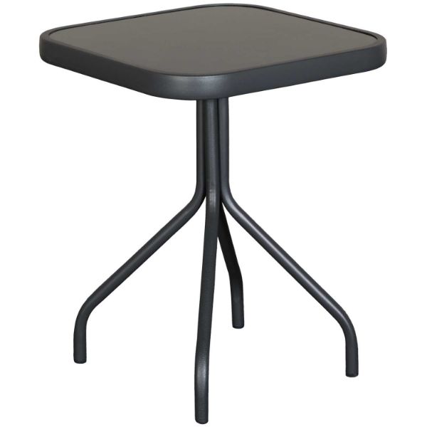 Balfour 16in Glass Top End Table 