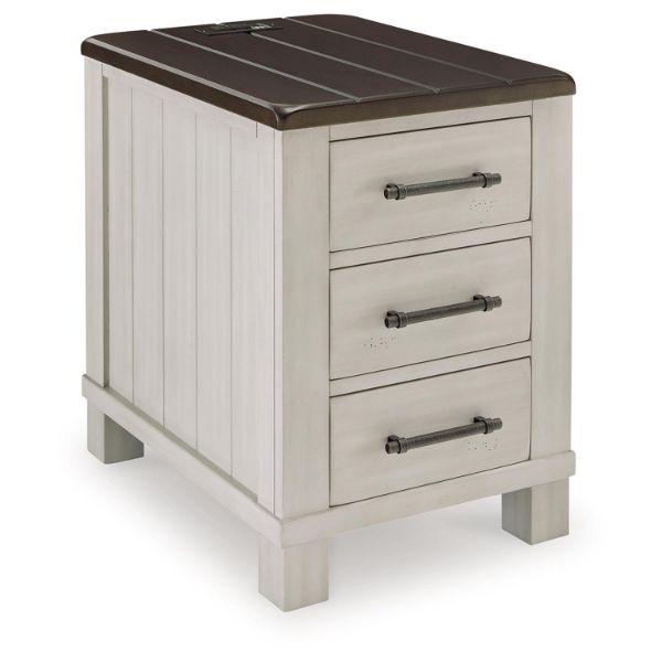  Darborn Chairside End Table, Gray/Brown 