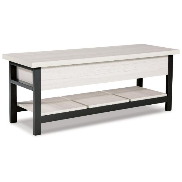  Rhyson Storage Bench, White 