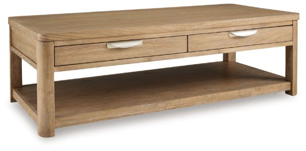  Rencott Coffee Table, Light Brown 