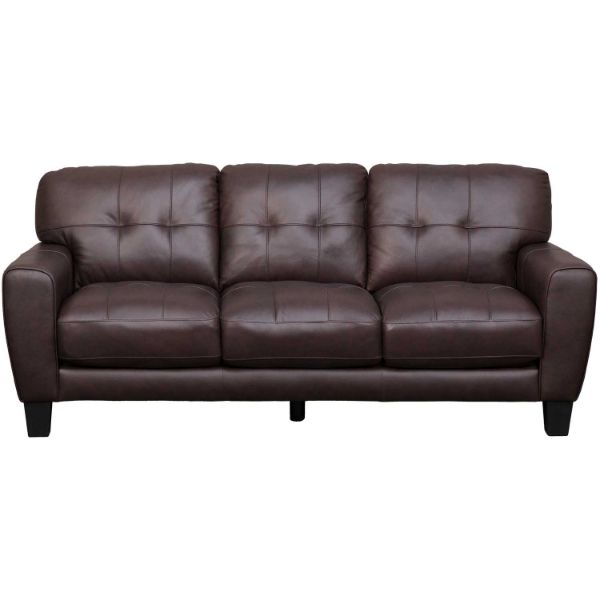 Aria Brown Leather Sofa 