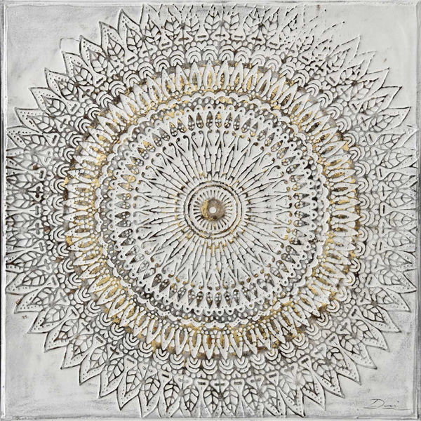 Medallion Painted Canvas 