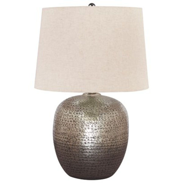 Magalie Silver Hammered Table Lamp 