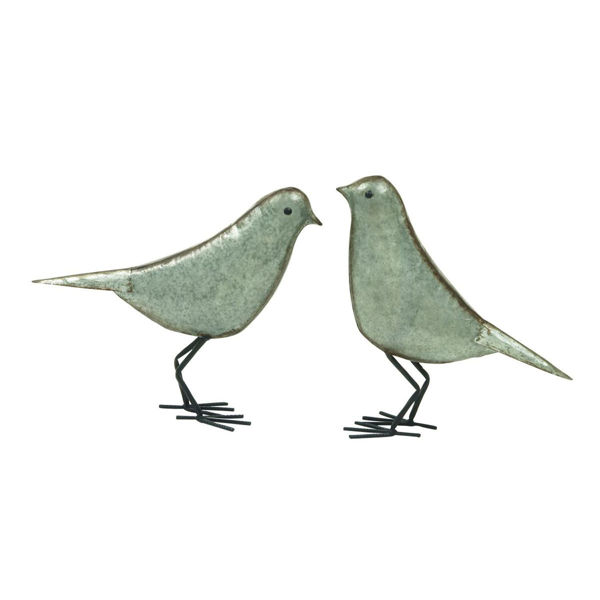 Set of 2 Metal Birds 