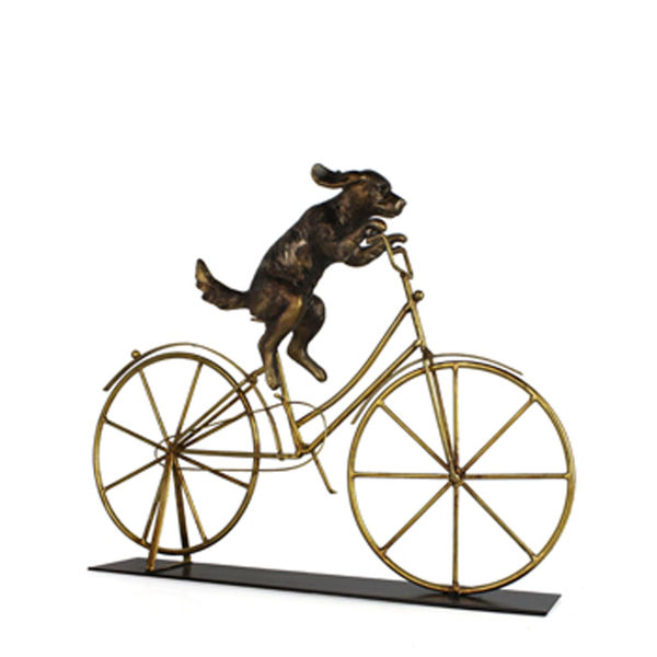 Dog on Bicycle Decor 