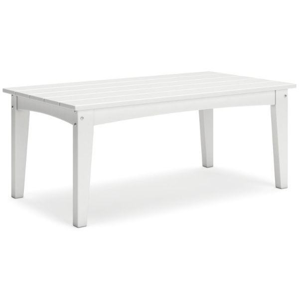  Hyland wave Outdoor Coffee Table, White 