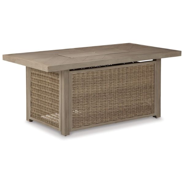  Beachcroft Outdoor Fire Pit Table, Beige 