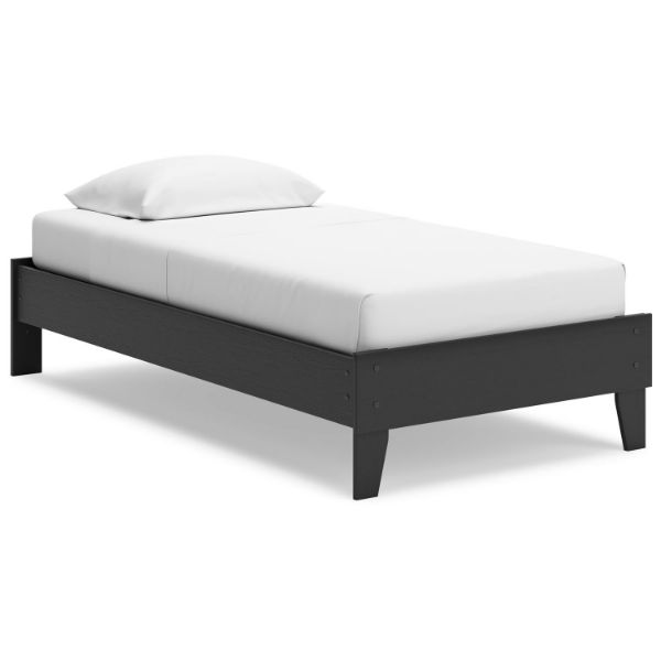  Socalle Twin Platform Bed, Black 