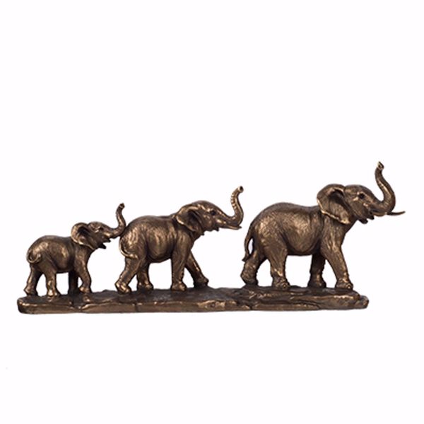 Elephant Family Sculpture 