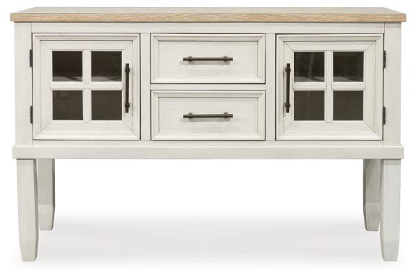  Shaybrock Dining Server, Antique White/Brown 