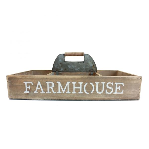 Farmhouse Wood Storage Box 
