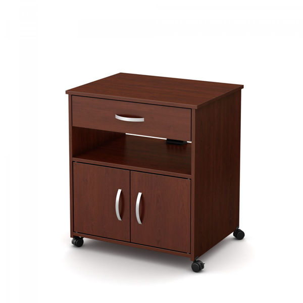  Axess - Microwave Cart on Wheels, Cherry 