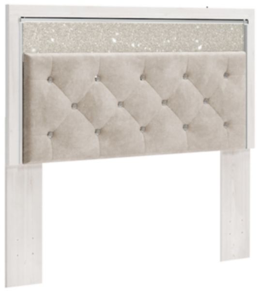  Altyra Queen Upholstered Panel Headboard, White 