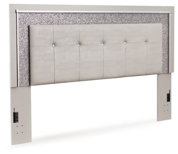 Zyniden Full Upholstered Panel Headboard, Silver 