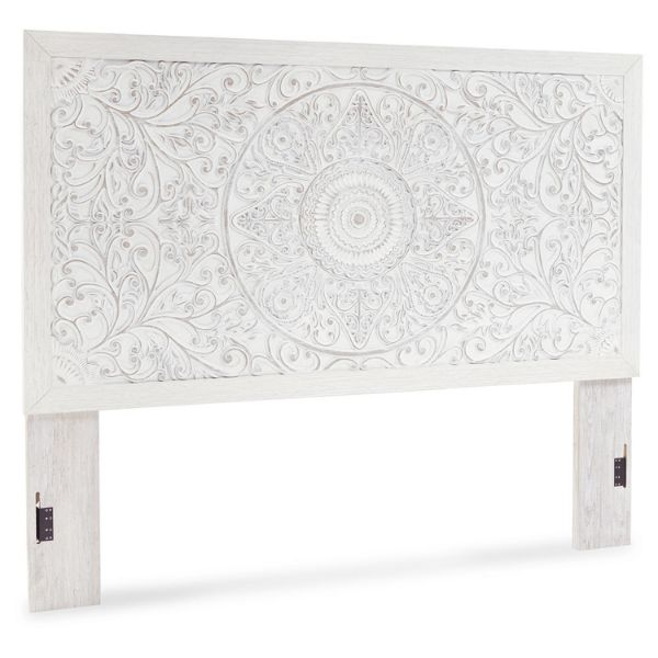  Paxberry King Panel Headboard, Whitewash 