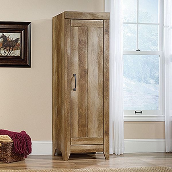 Adept Oak Narrow Storage Cabinet 