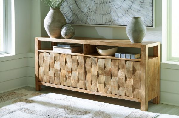  Hudwick Accent Cabinet, Natural Brown 