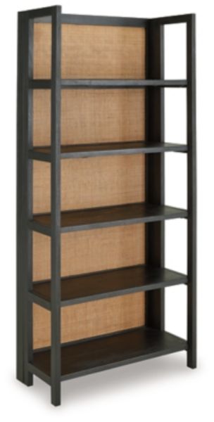  Abyard Bookcase 70", Black/Natural 