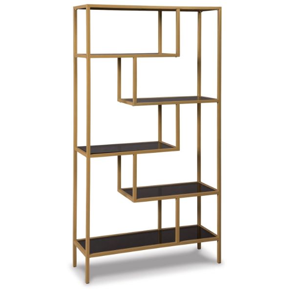  Frankwell Bookcase 70", Gold Finish 