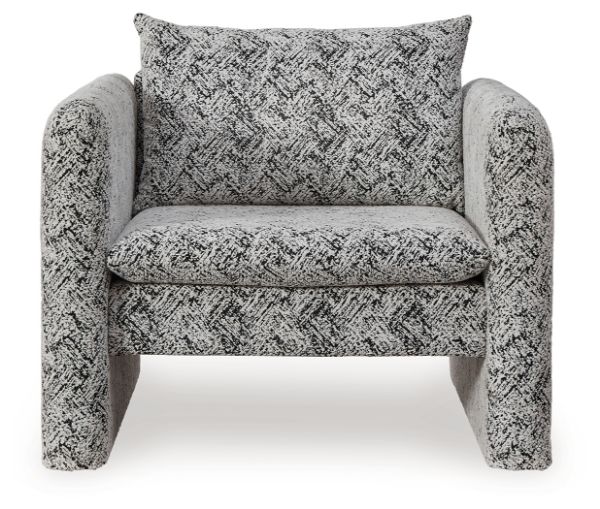  Kenbell Accent Chair, Black/White 