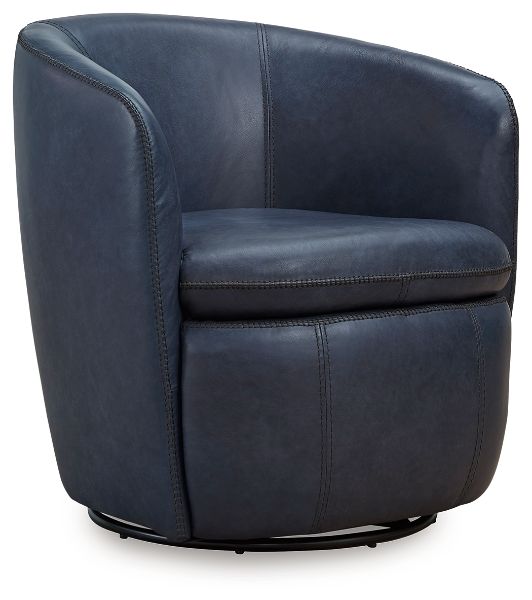  Kierreys Leather Swivel Chair, Ocean 