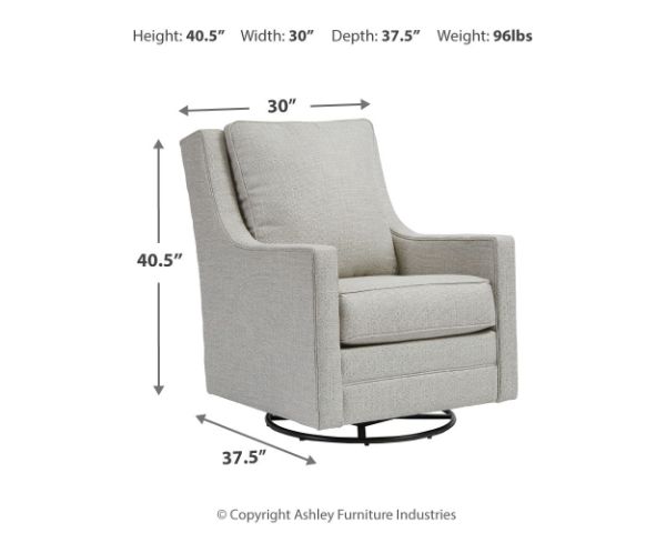 Kambria Swivel Glider Accent Chair, Frost 1 Kambria Swivel Glider Accent Chair, Frost
