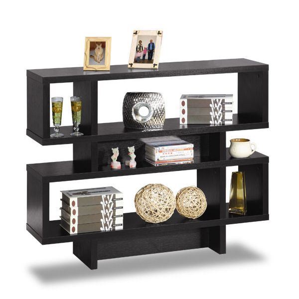 Black 2-Tier Display Cabinet 