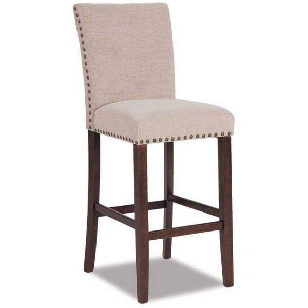 Cream Chenille 30" Barstool 1 Cream Chenille 30" Barstool