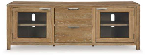  Rencott TV Stand 80", Light Brown 