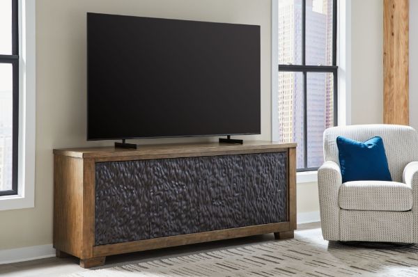  Rosswain TV Stand 80", Warm Brown 