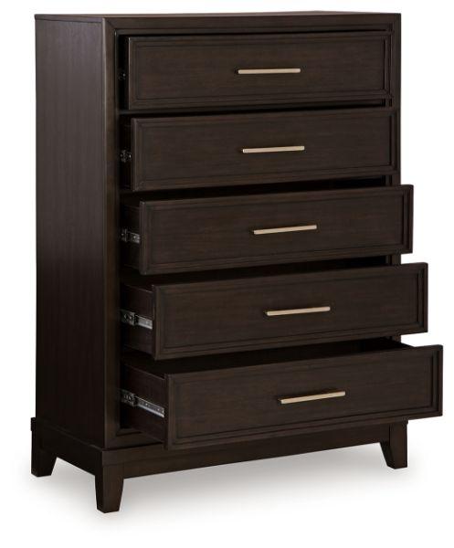  Neymorton Chest of Drawers, Dark Grayish Brown 