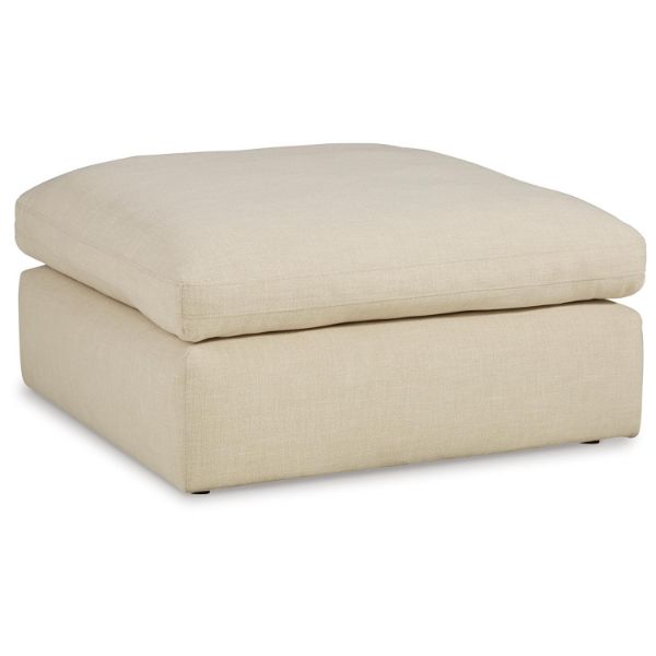  Elyza Oversized Accent Ottoman, Linen 