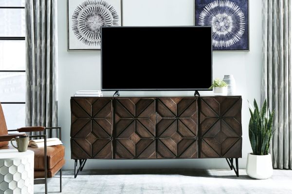  Chasinfield TV Stand 72", Dark Brown 