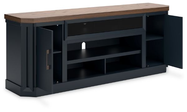  Landocken TV Stand 83", Brown/Blue 